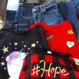 5pc girl size 7 multi brand fall clothing bundle
